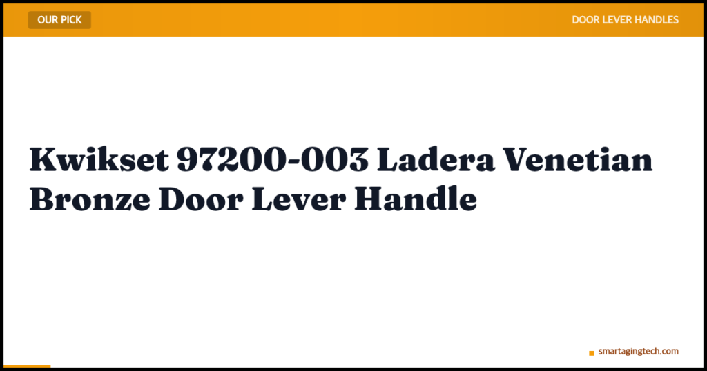 Kwikset 97200-003 Ladera Venetian Bronze Door Lever Handle