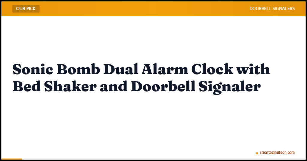 Sonic Bomb Dual Alarm Clock with Bed Shaker and Doorbell Signaler