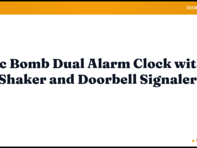 Sonic Bomb Dual Alarm Clock with Bed Shaker and Doorbell Signaler