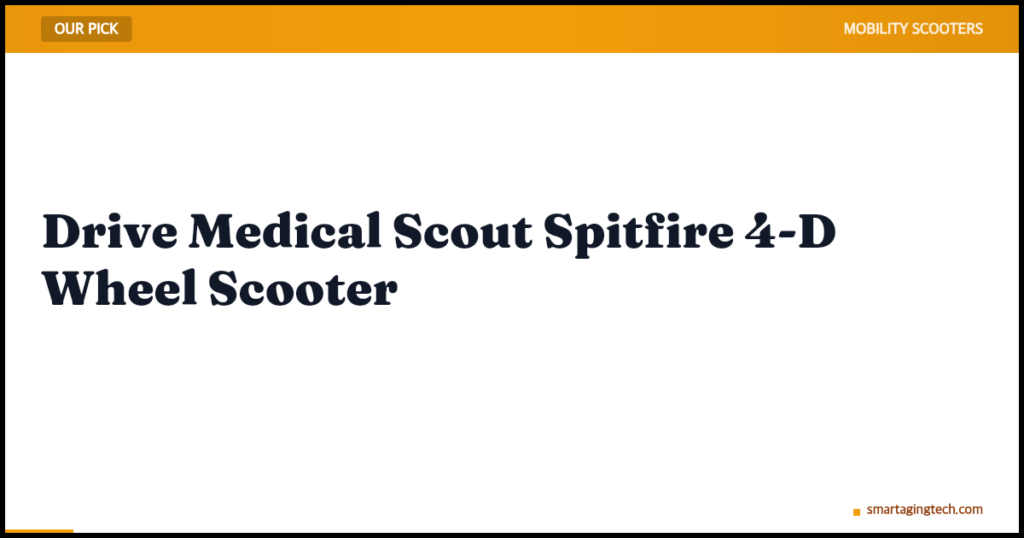 Drive Medical Scout Spitfire 4-D Wheel Scooter