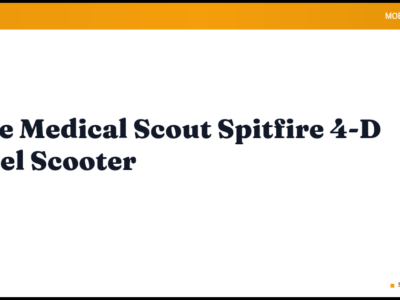 Drive Medical Scout Spitfire 4-D Wheel Scooter