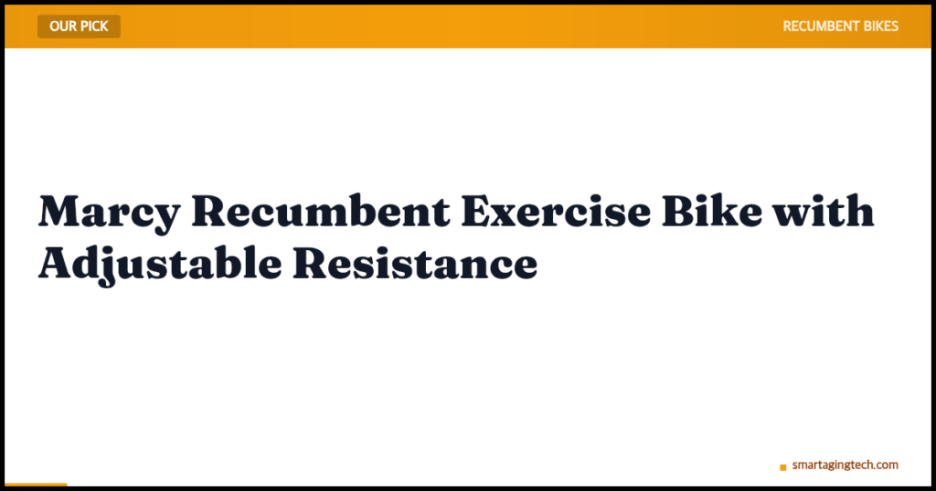 Marcy Recumbent Exercise Bike with Adjustable Resistance