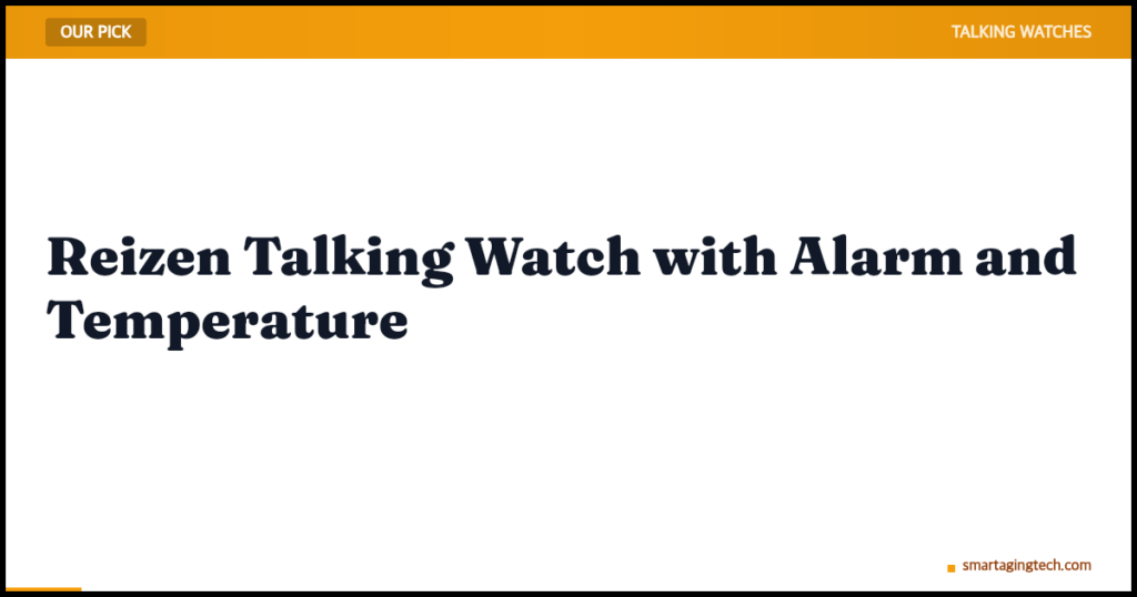 Reizen Talking Watch with Alarm and Temperature