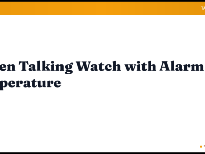 Reizen Talking Watch with Alarm and Temperature