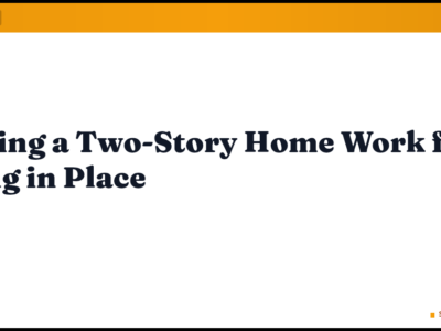 Making a Two-Story Home Work for Aging in Place