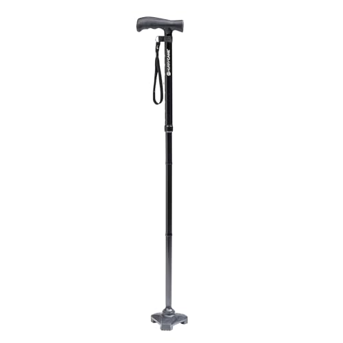 HurryCane Freedom Edition Foldable Walking Cane with T Handle