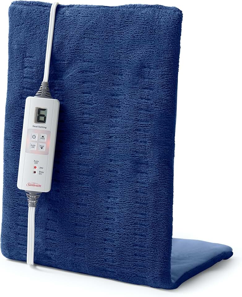 Sunbeam XpressHeat Heating Pad for Fast Pain Relief