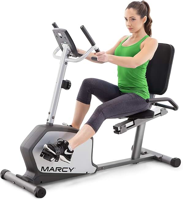Marcy Recumbent Exercise Bike with Adjustable Resistance