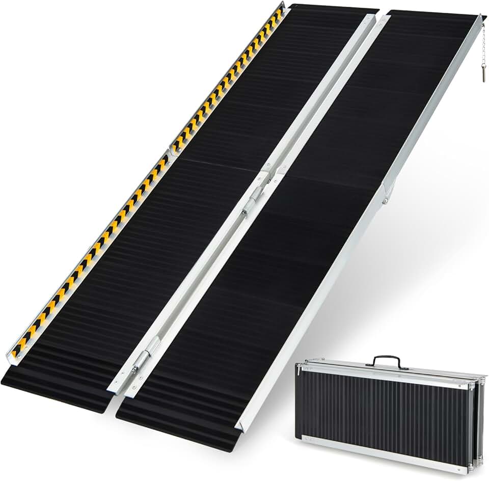 Goplus 6ft Portable Folding Wheelchair Ramp